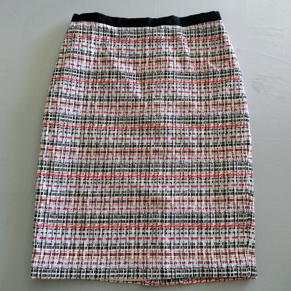 Talbots womens  Skirt  tweed Textured Straight Pencil lined Multicolor  Size 2p